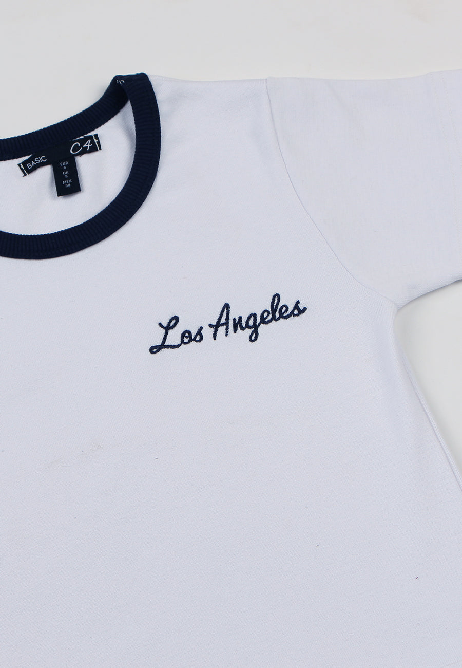 Los Angeles embroidered crop top