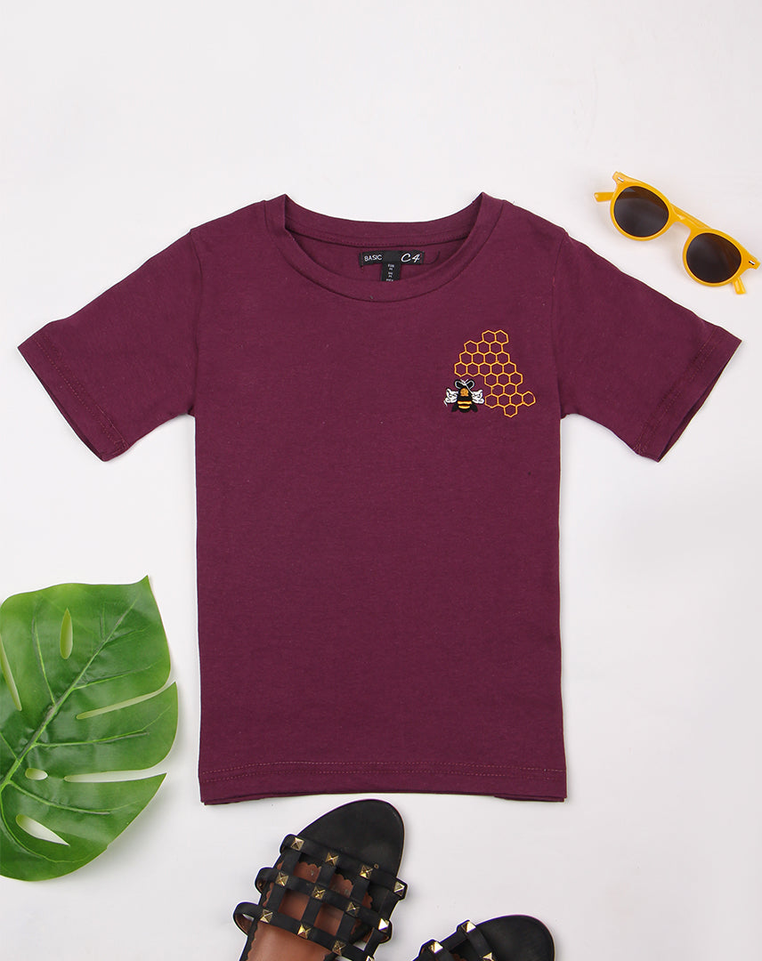 Bee Embroidered T-Shirt