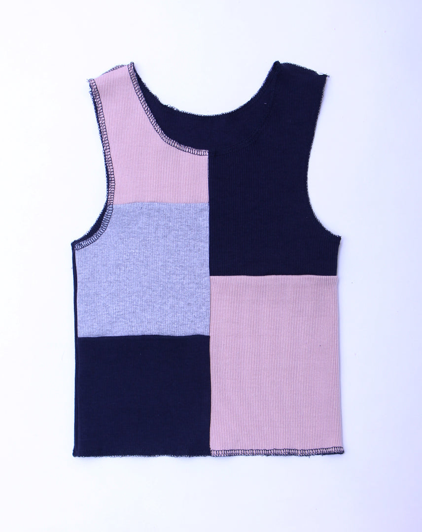 Patch Work Thermal Crop Top