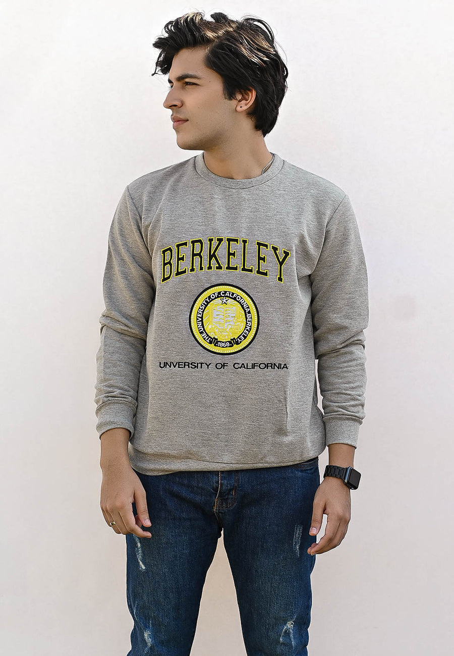 College Embroidered Sweat Shirt