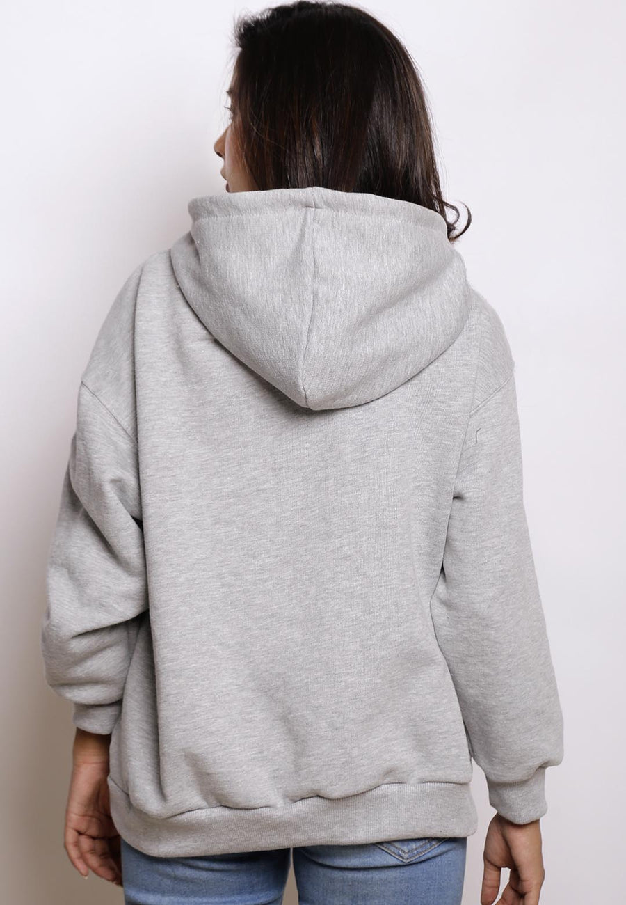 Oversized Hoodie With Embroidery