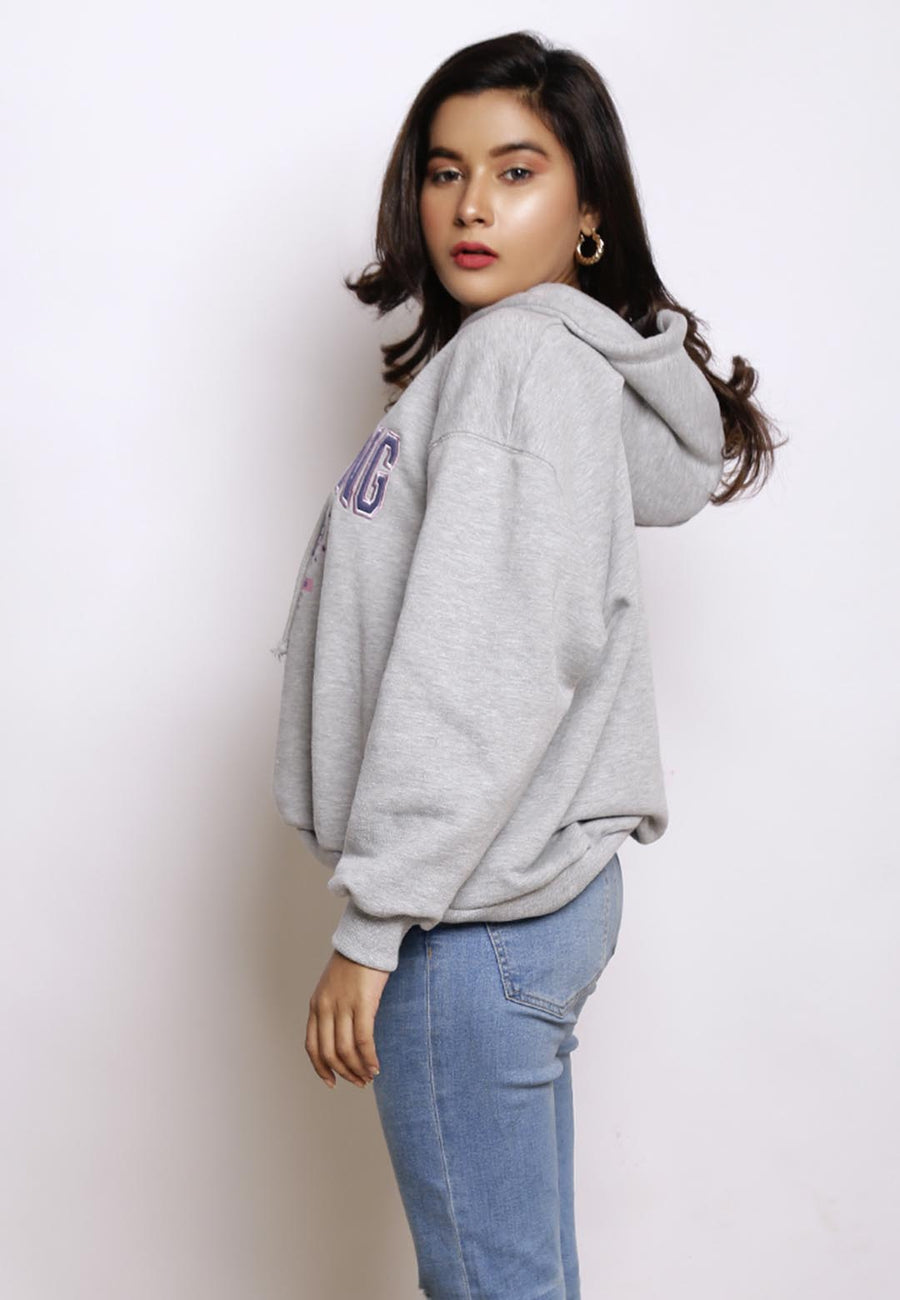 Oversized Hoodie With Embroidery